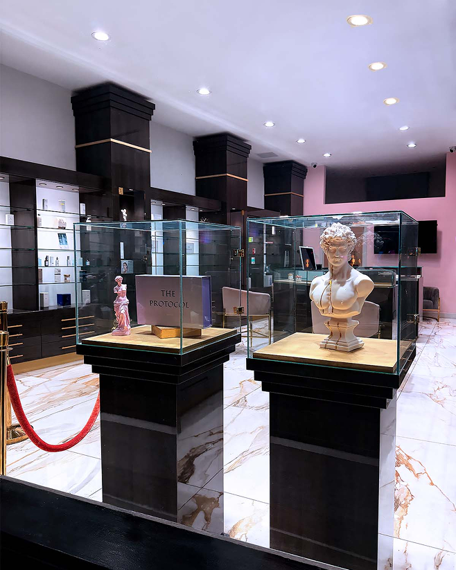 Aesderma Med Spa display